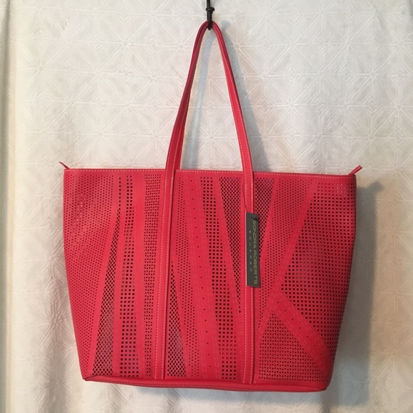 Sondra Roberts Handbags - SR Squared by Sondra Roberts Perforated Tote Bag